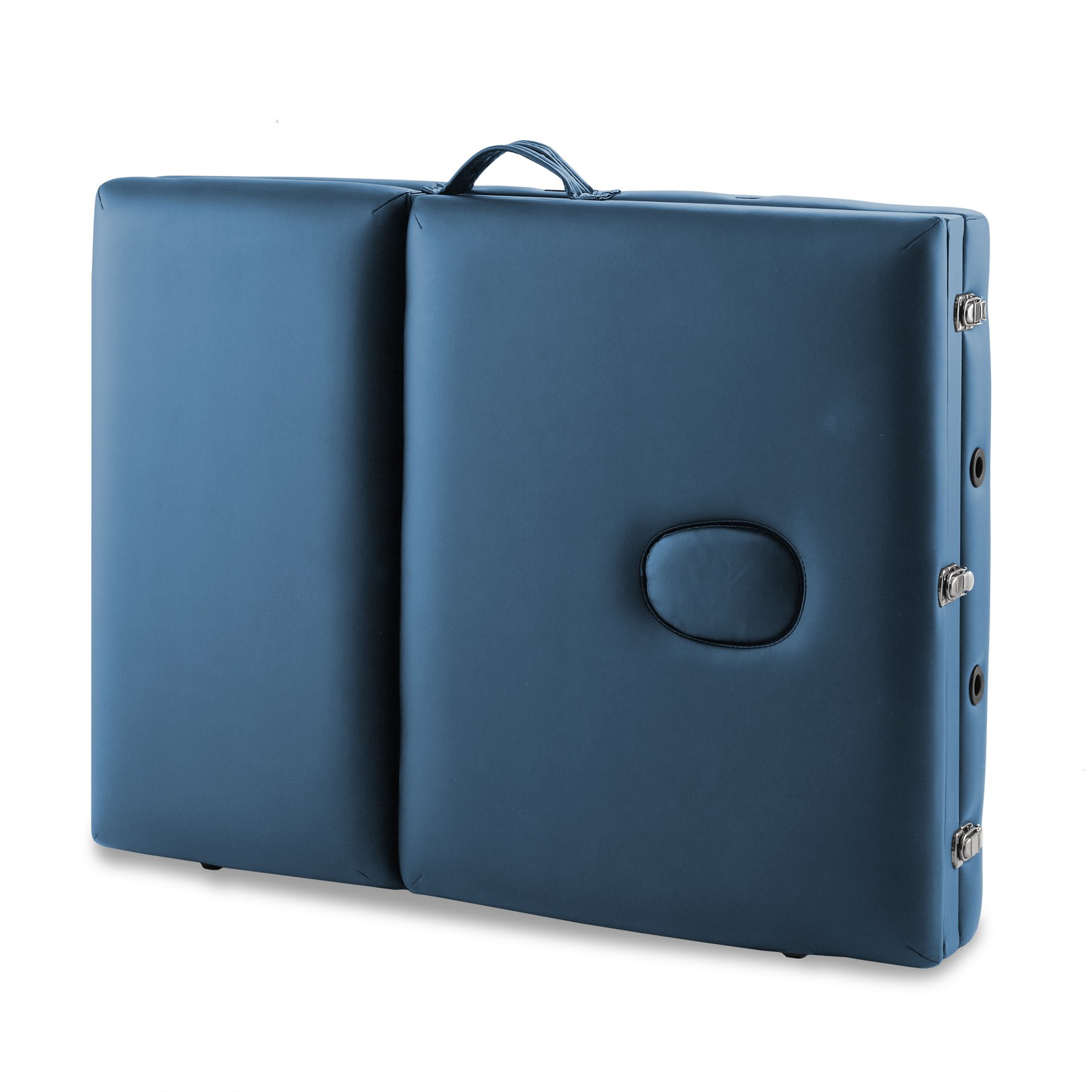 OPEN BOX - Portable Massage Table - Tri-Fold, Aluminum Legs, Case - Blue