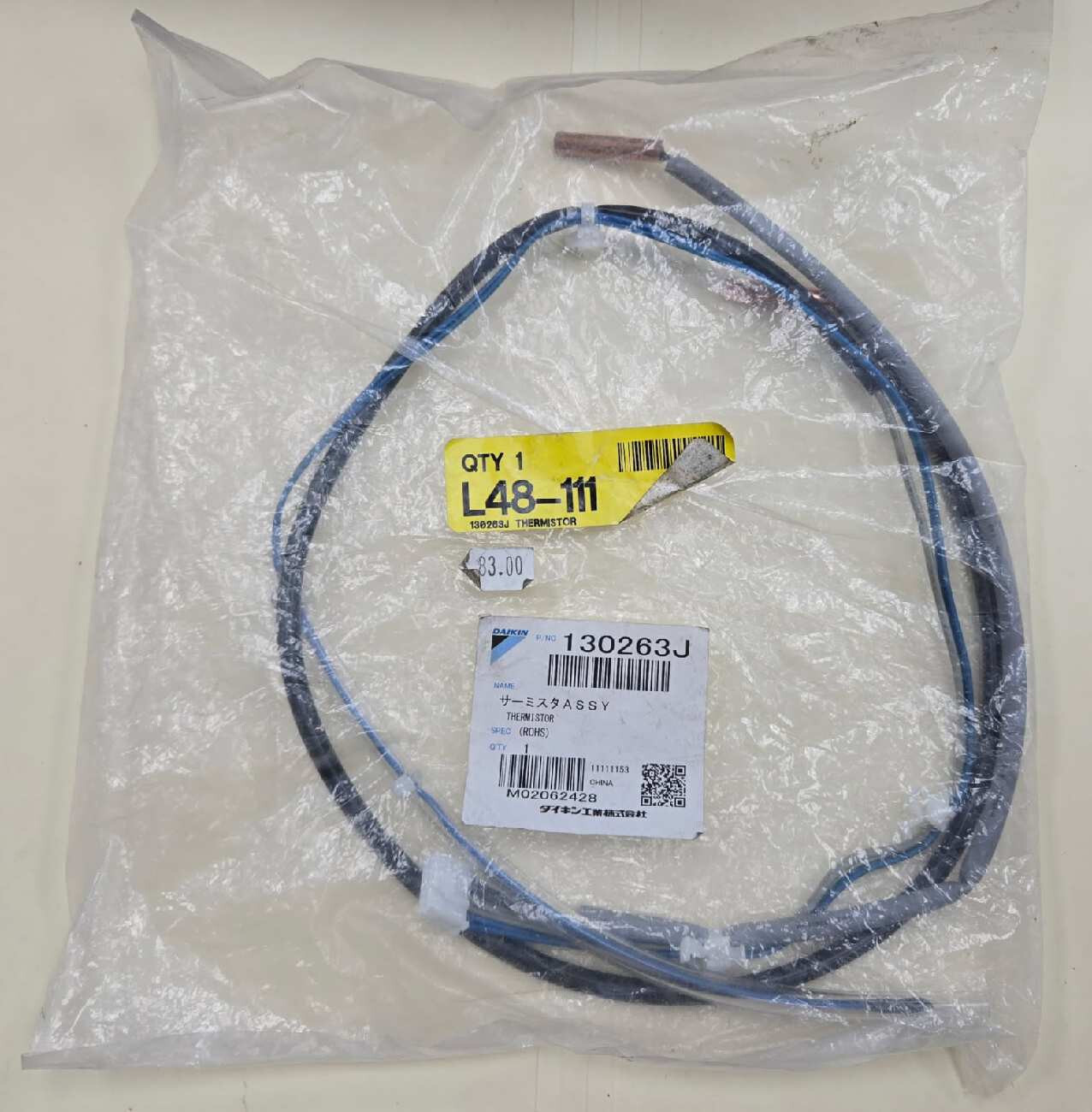 Daikin 3MXS, 4MXS models Thermistor (new) p/n 130263J