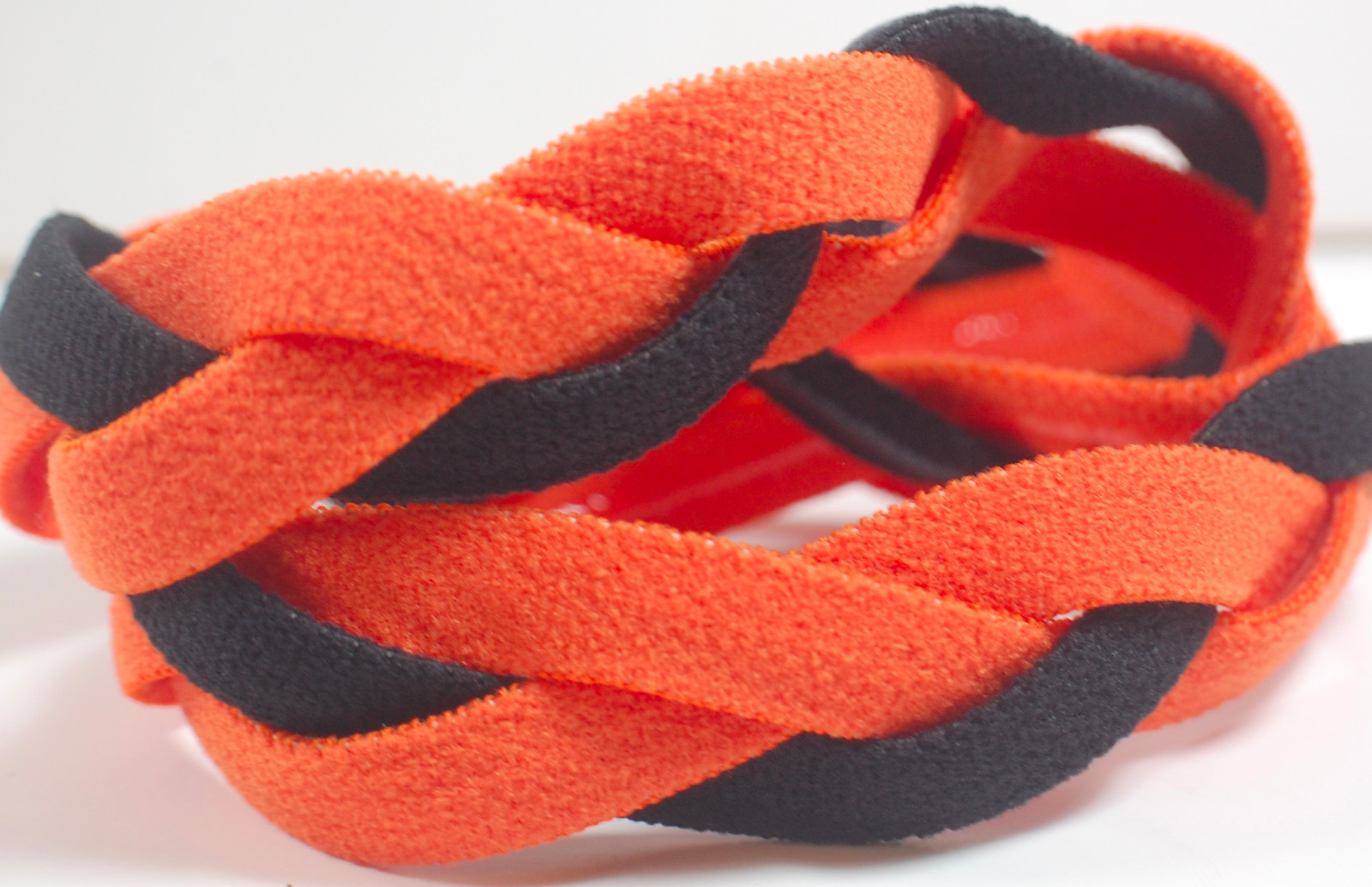 NEW! Orange Black Braided Hair Band Head Under Sweaty Headband Armour Non Slip