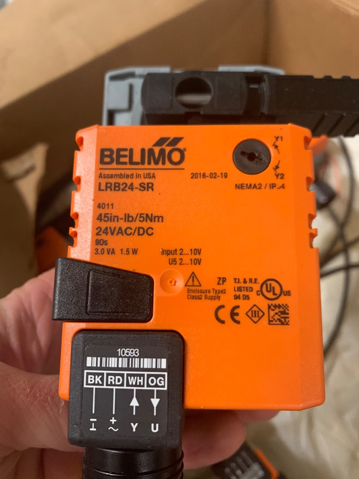 BELIMO LRB24-SR, 24 VAC/DC Proportional Control Actuator