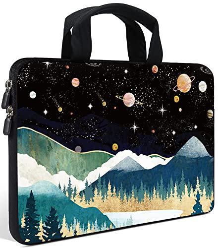 14 15 15.4 15.6 inch Laptop Handle Bag Computer Protect Case Mountains Galaxy