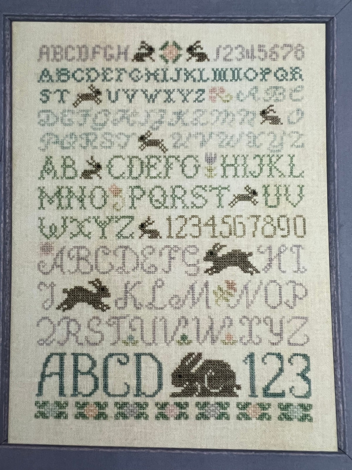 Elizabeth's Designs- Rustic Rabbit Sampler Chart