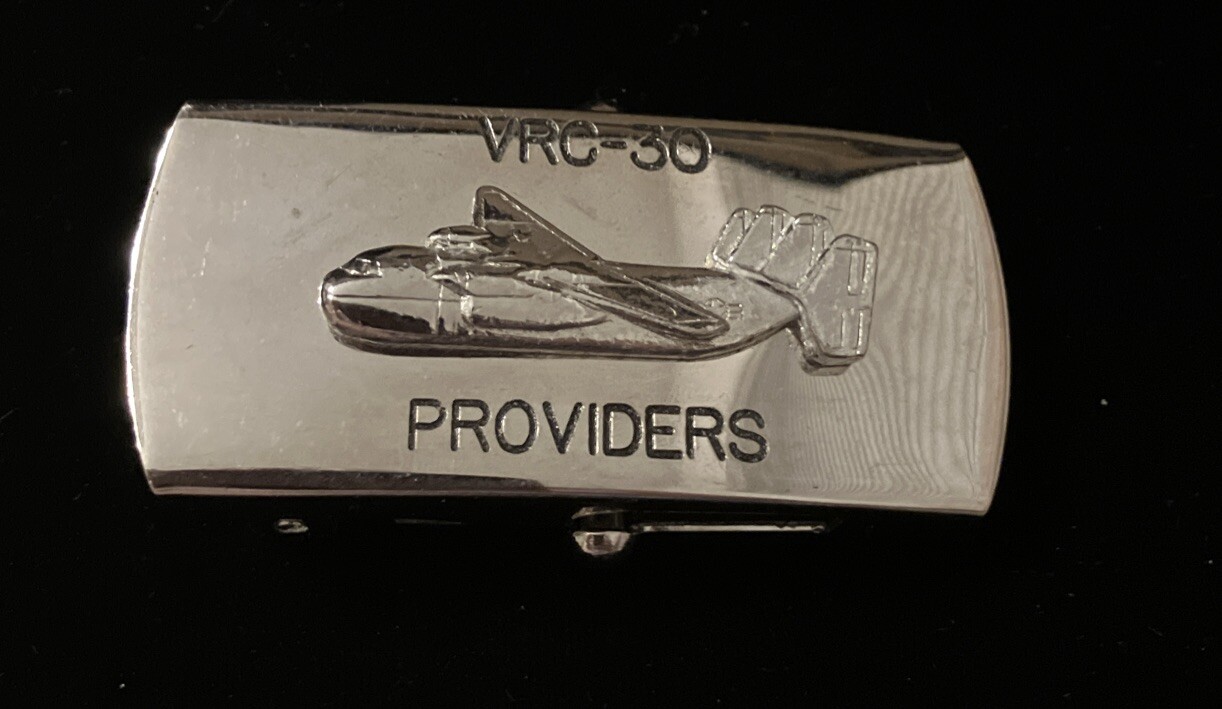 US United States Navy VRC-30 Providers Military Brass Belt Buckle Made In USA