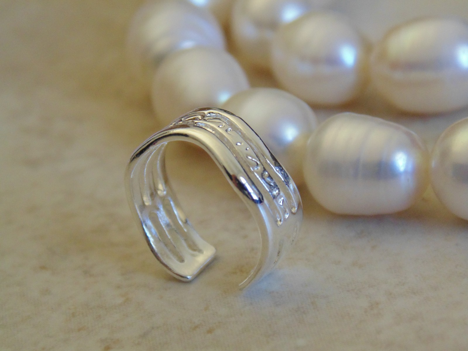 .925 Sterling Silver Charm Cuff Jewellery Toe Ring.