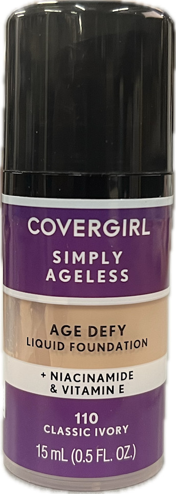CoverGirl Simply Ageless Liquid Foundation 110 Classic Ivory 0.5oz