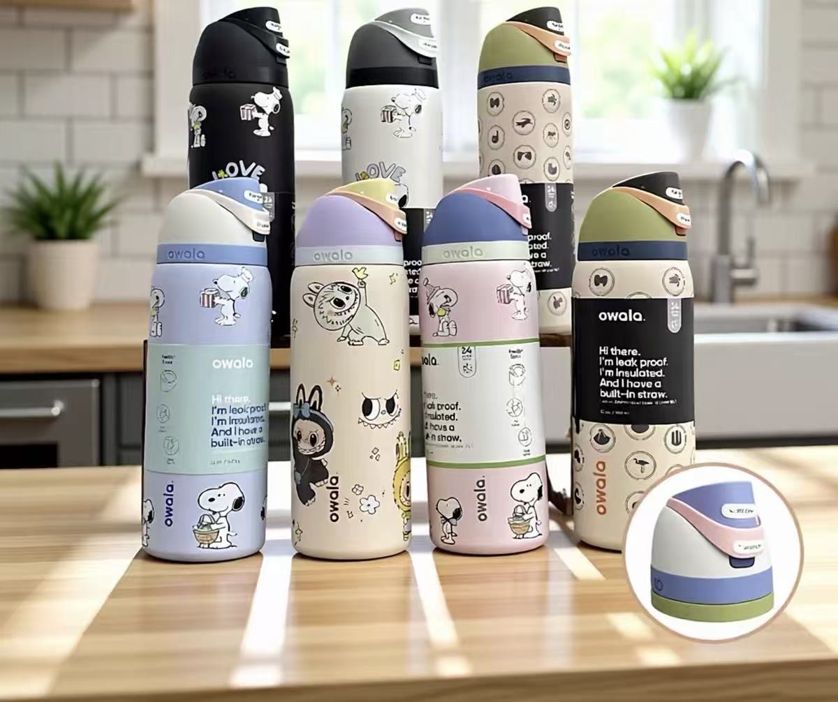 New Owala Snoopy Water Bottle Exclusive Tumbler 32oz Gift in Box-Choose Color