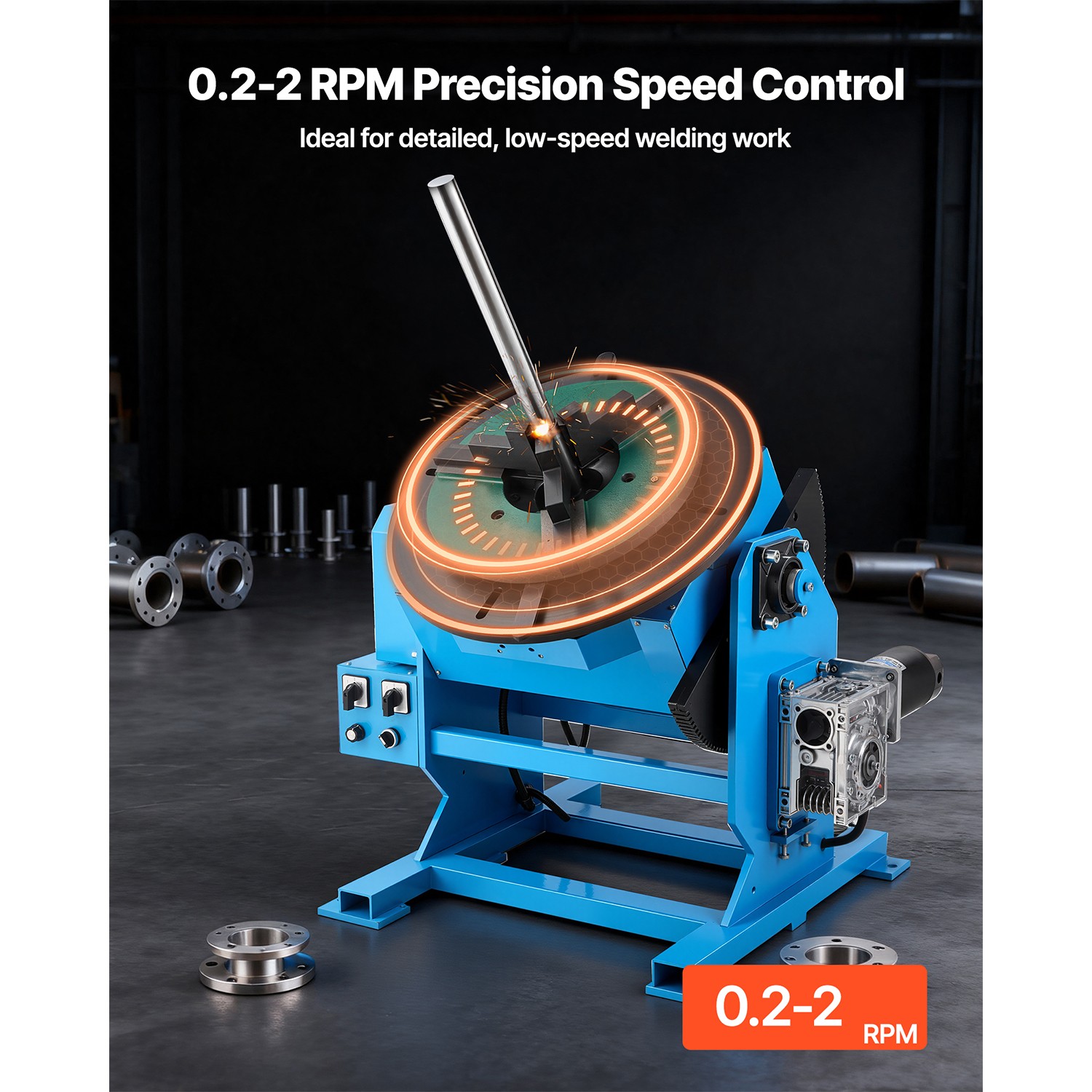 Uimoso Rotary Welding Positioner Turntable1102lbs Capacity with Adjustable Angle