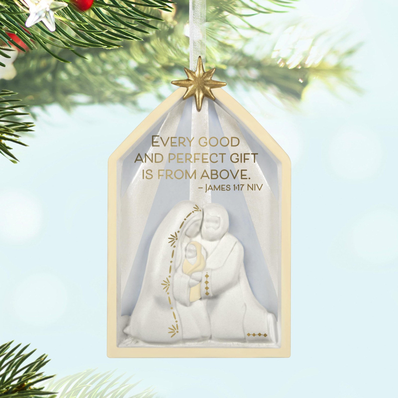Hallmark Keepsake Christmas Ornament 2025, Gift from Above Nativity, Porcelain,
