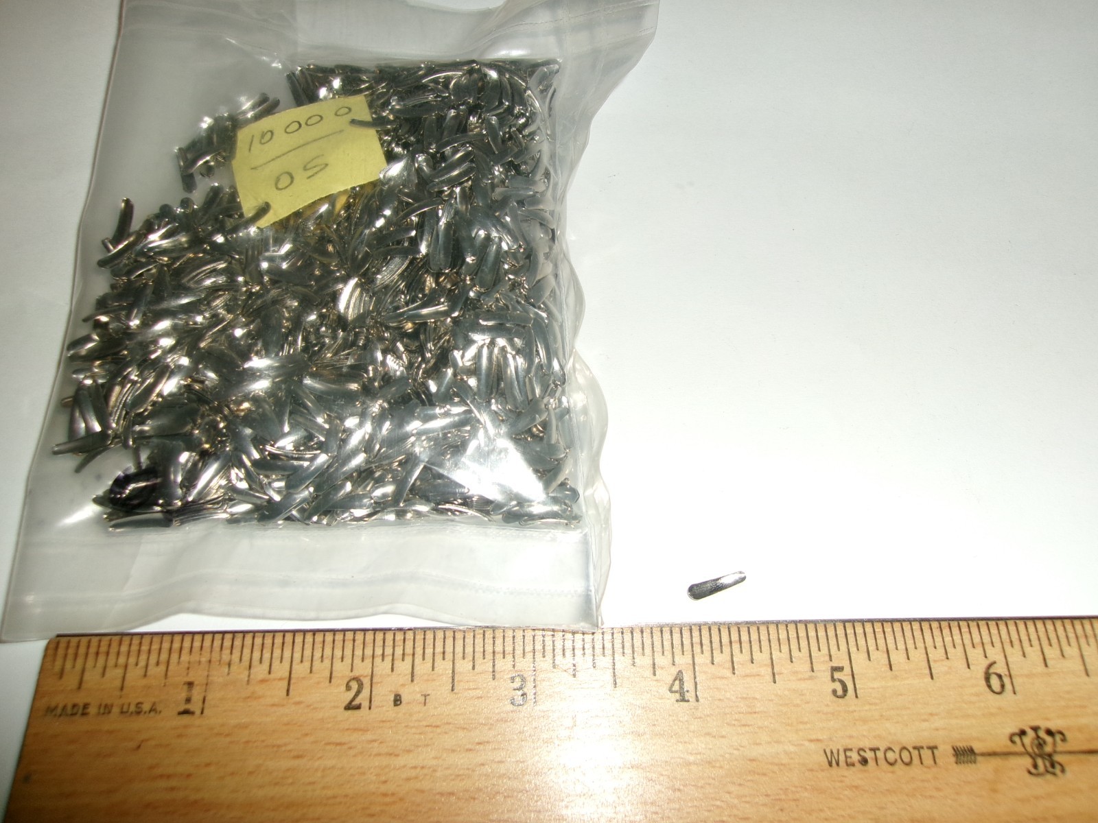 *READ* Unknown Quantity ~3/8" Nickel 0S Rocker Ice Jig Blades Lure - (lot #1)
