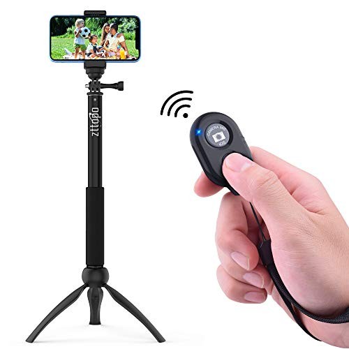Wireless Camera Remote Shutter for Smartphones (2 Pack), Wireless Black+Black