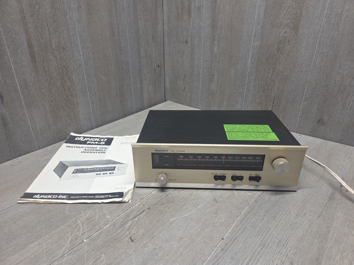 Vintage DYNACO FM-5 Tuner - for Parts / Repair