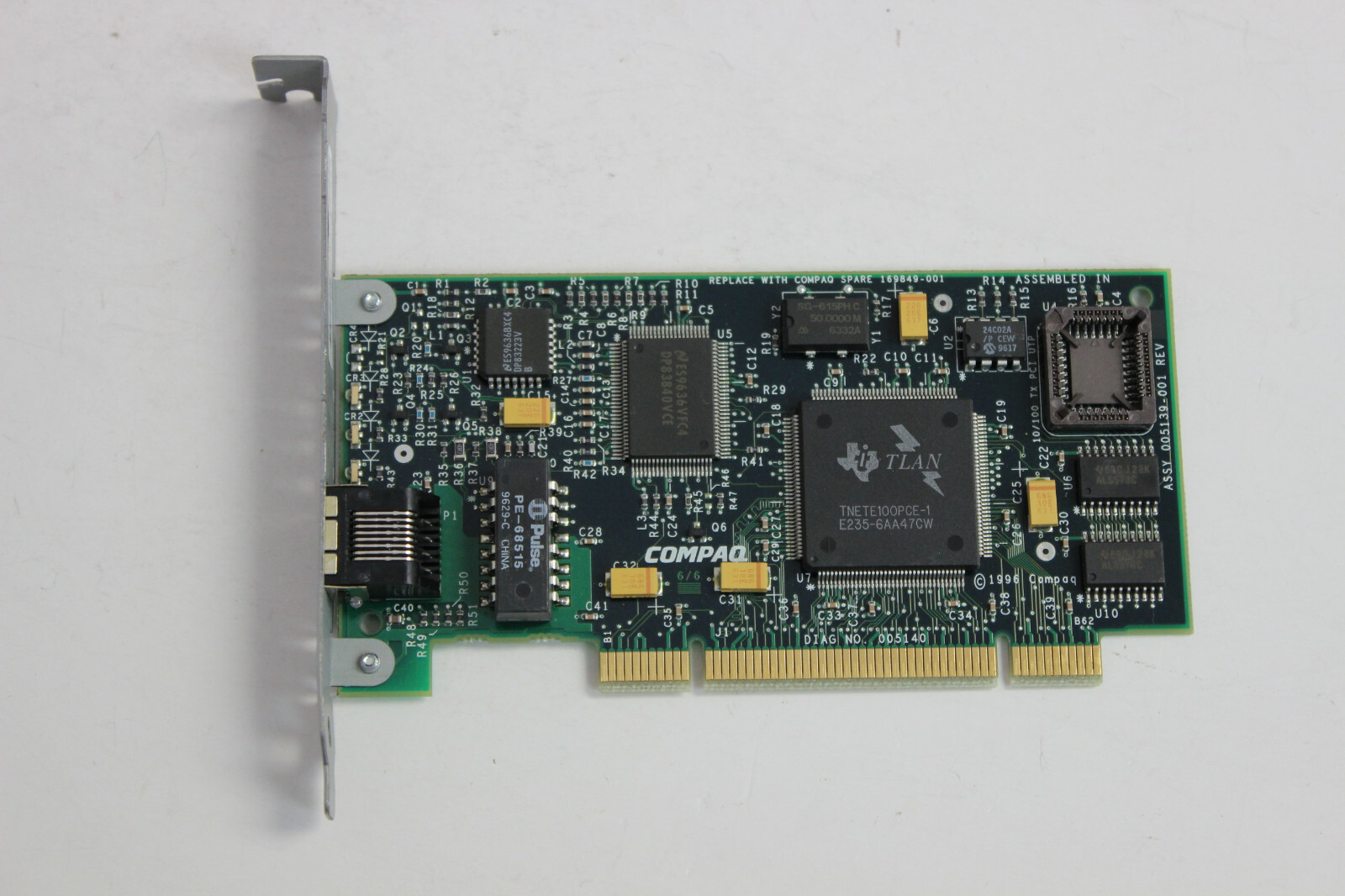 COMPAQ 169849-001 PCI 10/100 TX ETHERNET ADAPTER ASSY 005139-001 DIAG 005140