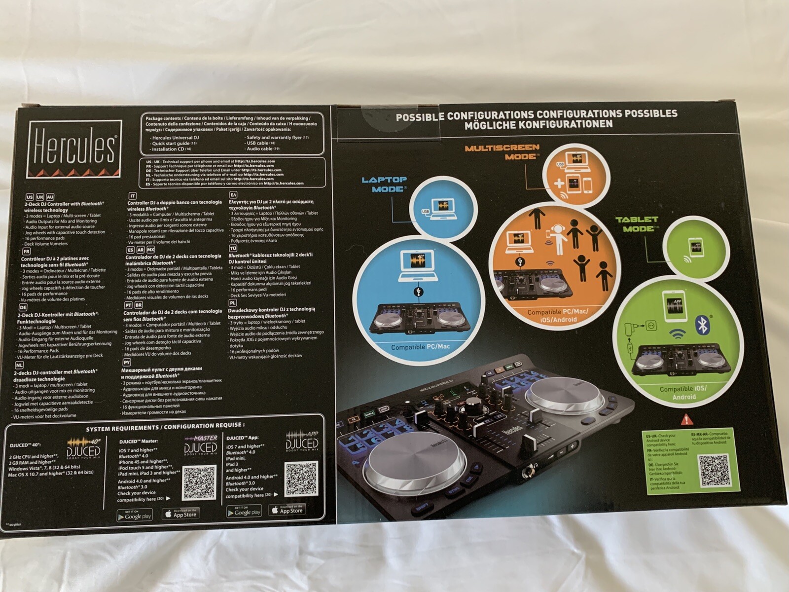 Hercules Universal DJ - Portable DJ Controller w/ Built-In Bluetooth