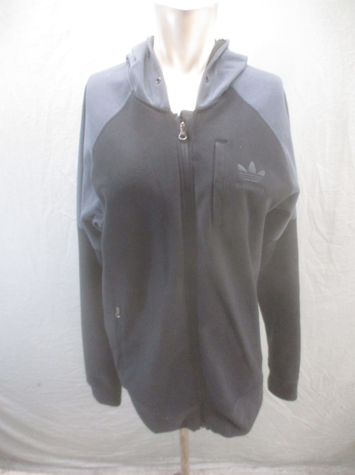 Adidas Size M Mens Blk Full Zip Hooded Climalite Skateboarding Sport Jacket 571