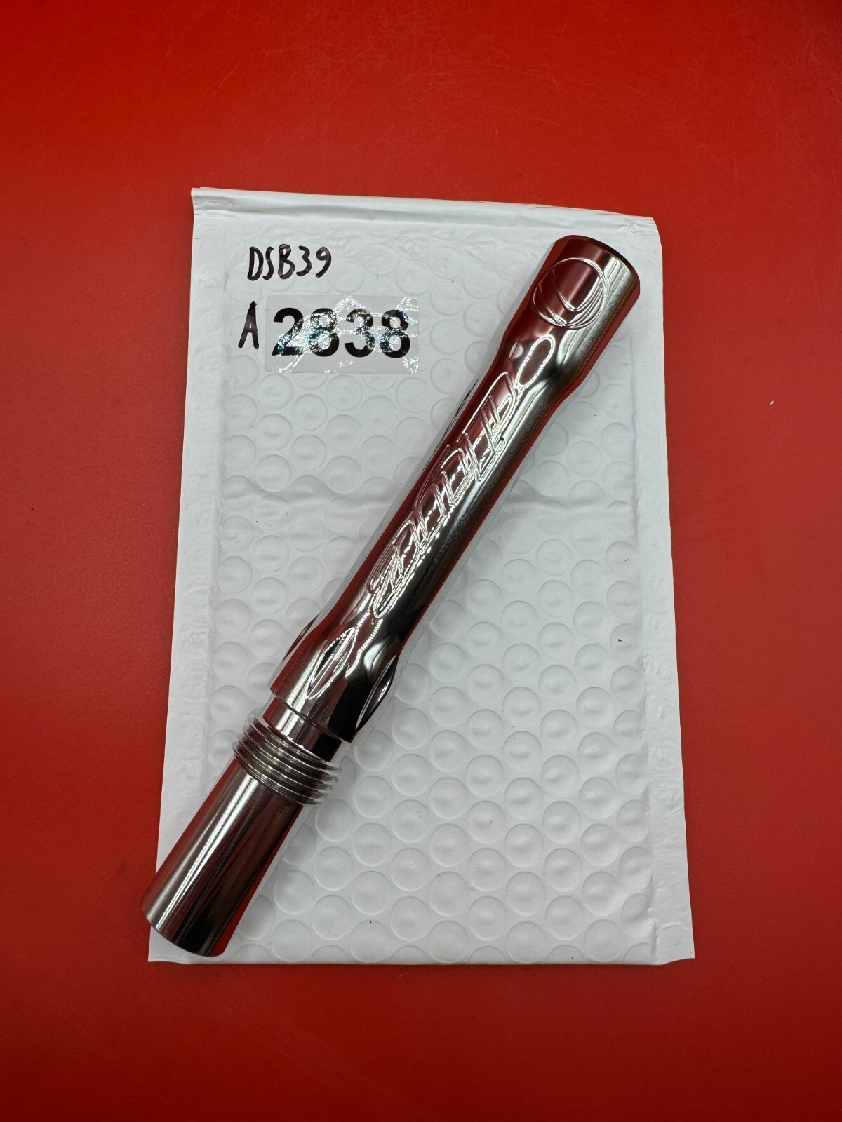 Dye SS Angel Threaded .688 Paintball Barrel Back - Silver