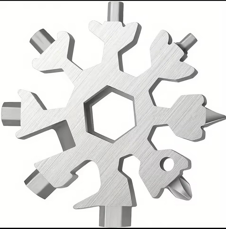 Snowflake Multitool Steel Multi-Tool 5.5cm Compact Portable Tool