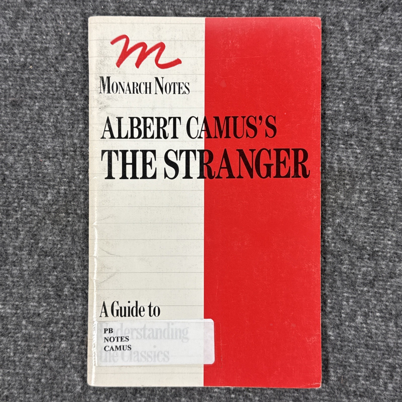 Albert Camus' The Stranger A Critical Commentary 1970 Monarch Notes Study Guide
