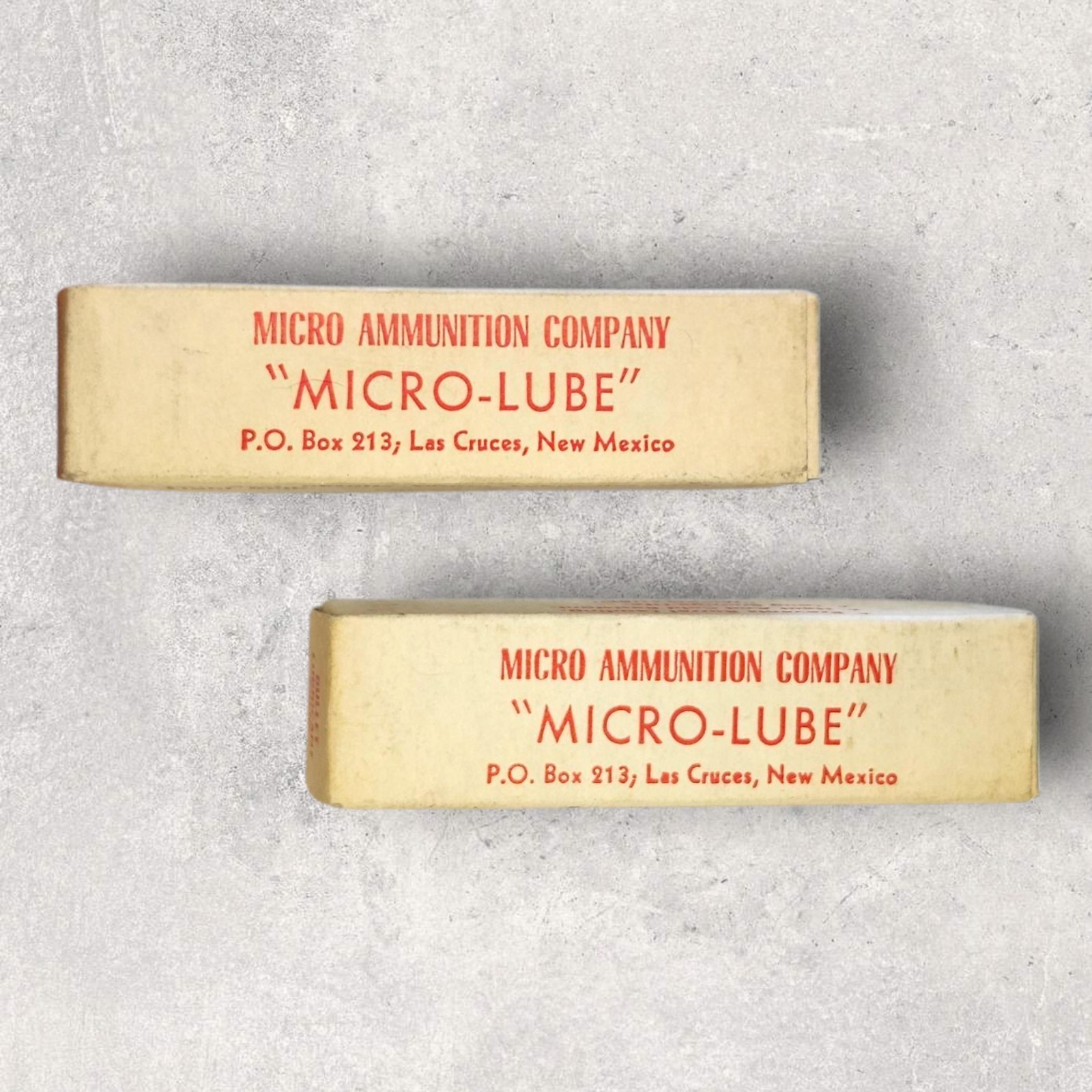 2 Boxes Vintage Micro Ammunition “Micro-Lube” Bullet Lubricant 1.5 oz NOS
