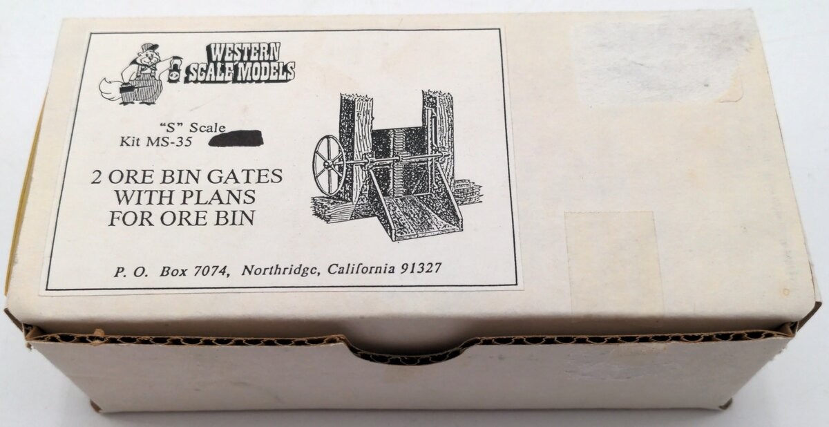 Western Scale Models MS-35 2 Ore Bin Gates w/ Plans for Ore Bin