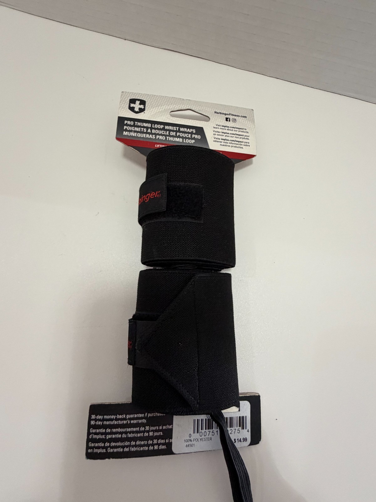 Harbinger Pro Thumb Loop Weight Lifting Wrist Wraps