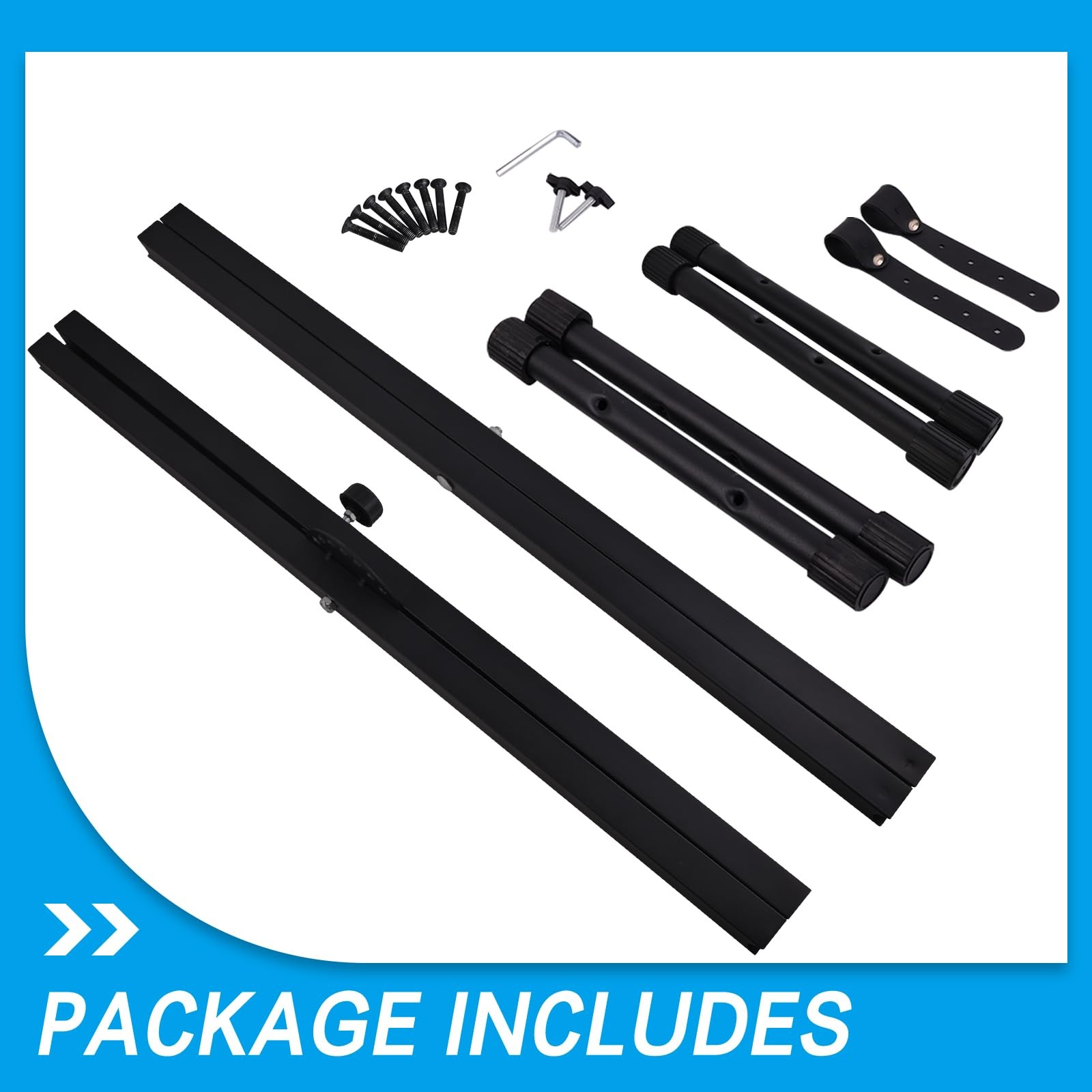 Adjustable Piano Keyboard Stand and Bench Set with Lockable Straps, Black