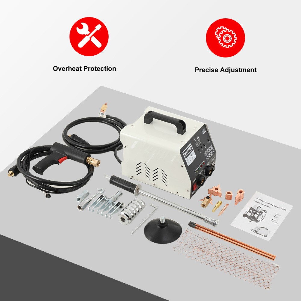 3800A Dent Puller Machine Spot Welder 6 Modes Car Body Dent Repair Kit 110V 3KW