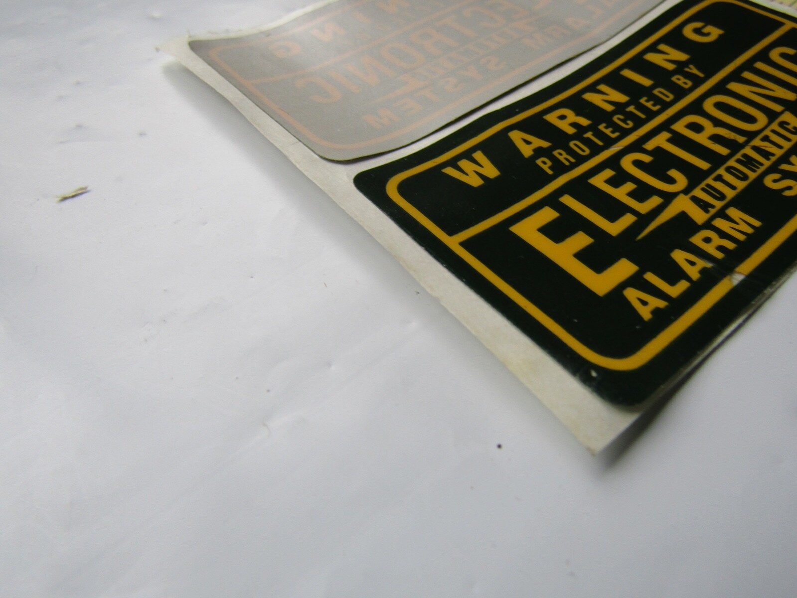 Warning Protected By Electronic Automatic Alarm System Decal Sticker Vintage