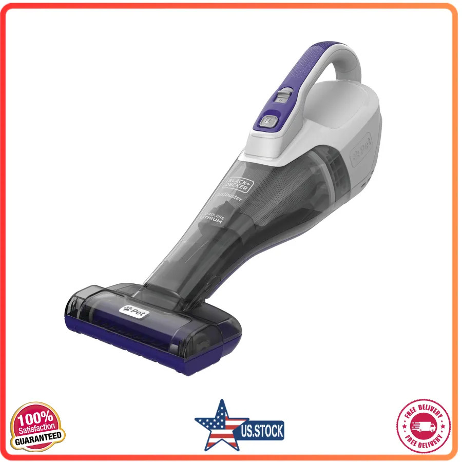 BLACK+DECKER Furbuster Cordless Handheld Vacuum for Pet Hair HLVB315JP07W