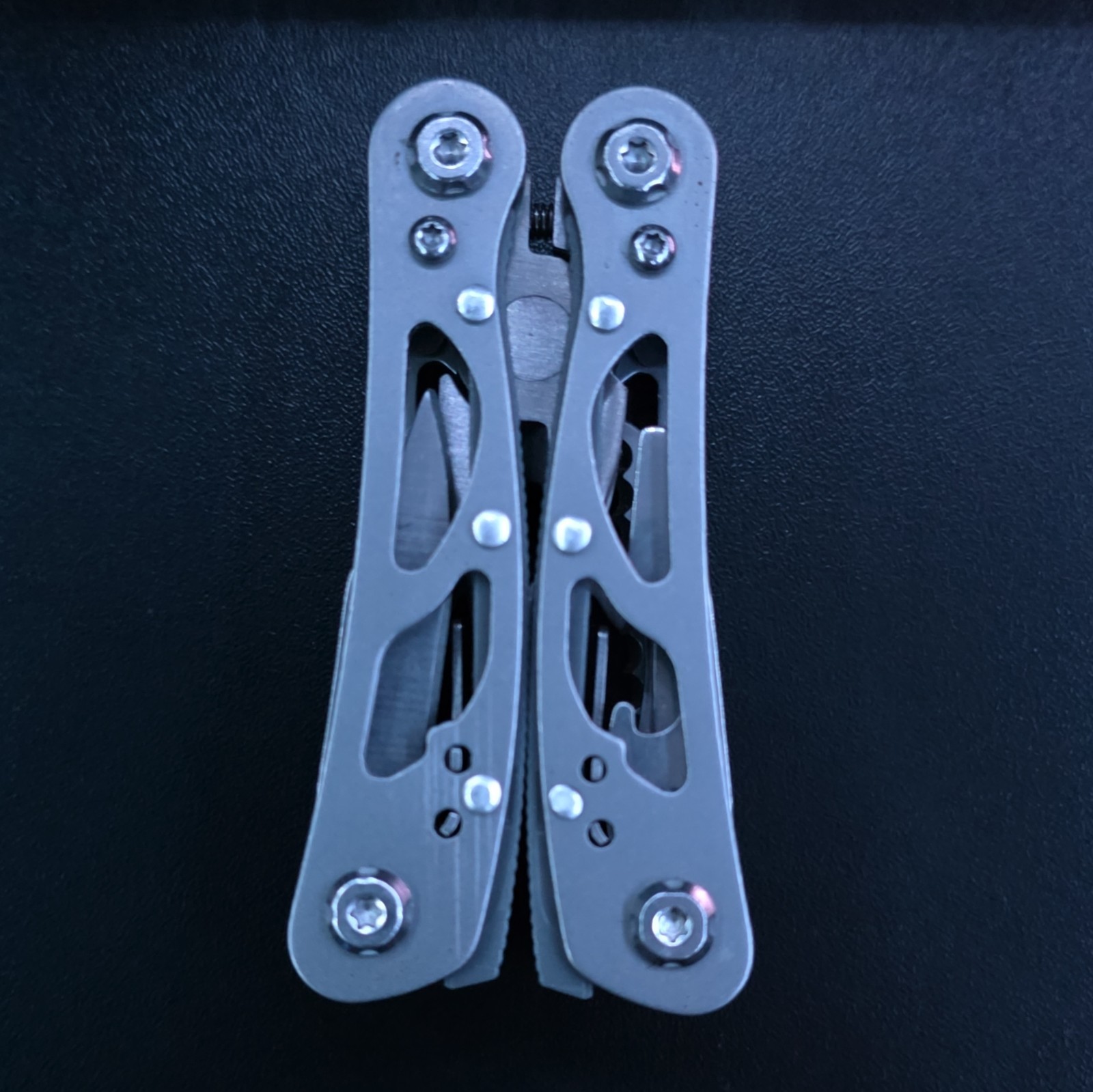 Stainless Steel Folding Pliers Multi-Tool Pocket Tool, 4 in Length, Gray