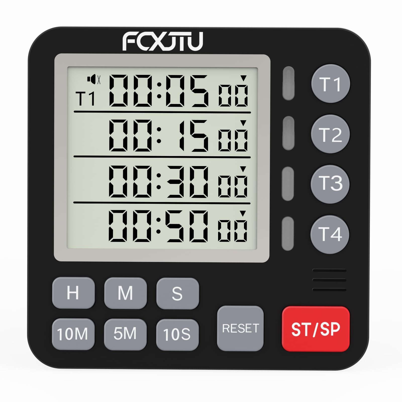 4 Channel Kitchen Timer Magnetic Countdown Cooking Multi Food Loud Alarm Large D