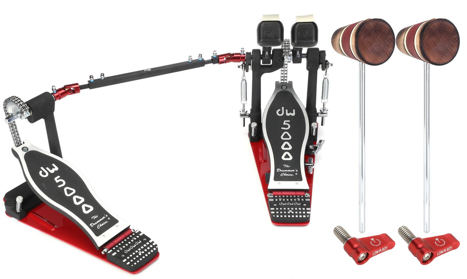 DW 5000 Series Accelerator Double Bass Drum Pedal with Power Switch and Standard