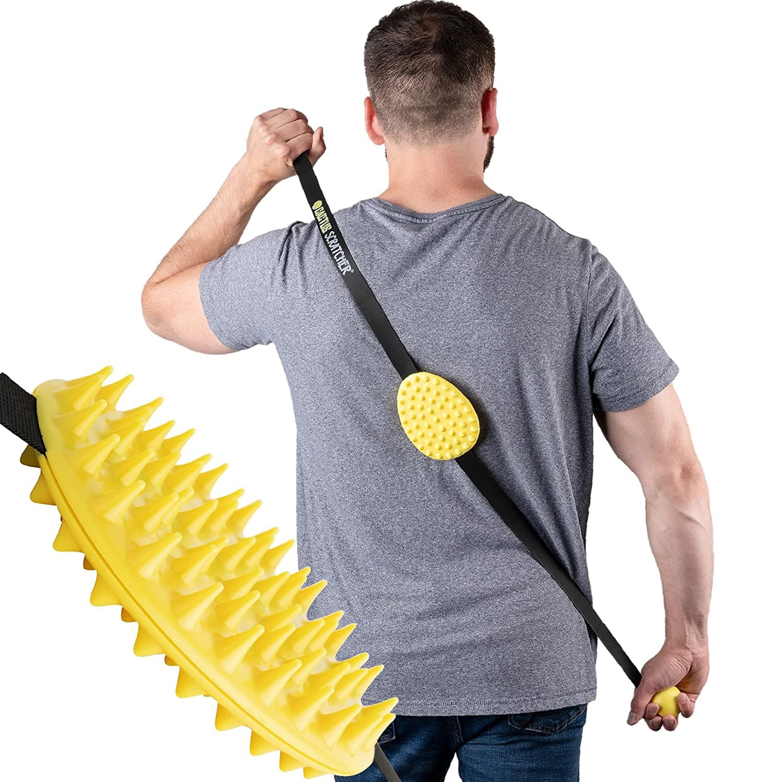 Cactus Scratcher Original Back - 2-Sided 2-Hand Original, Yellow