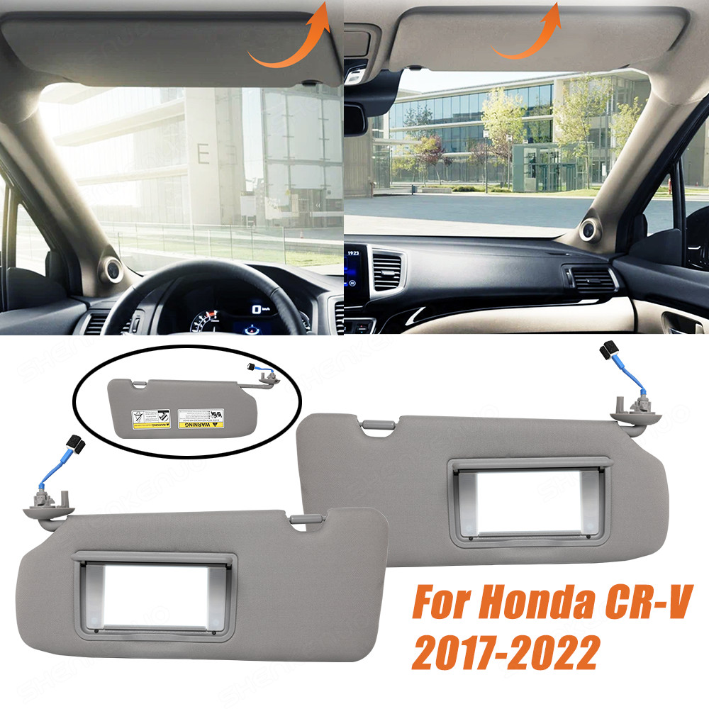 Pair For Honda CR-V 2021-2022 driver& passenger Side Sun Visor w/Light&Mirror