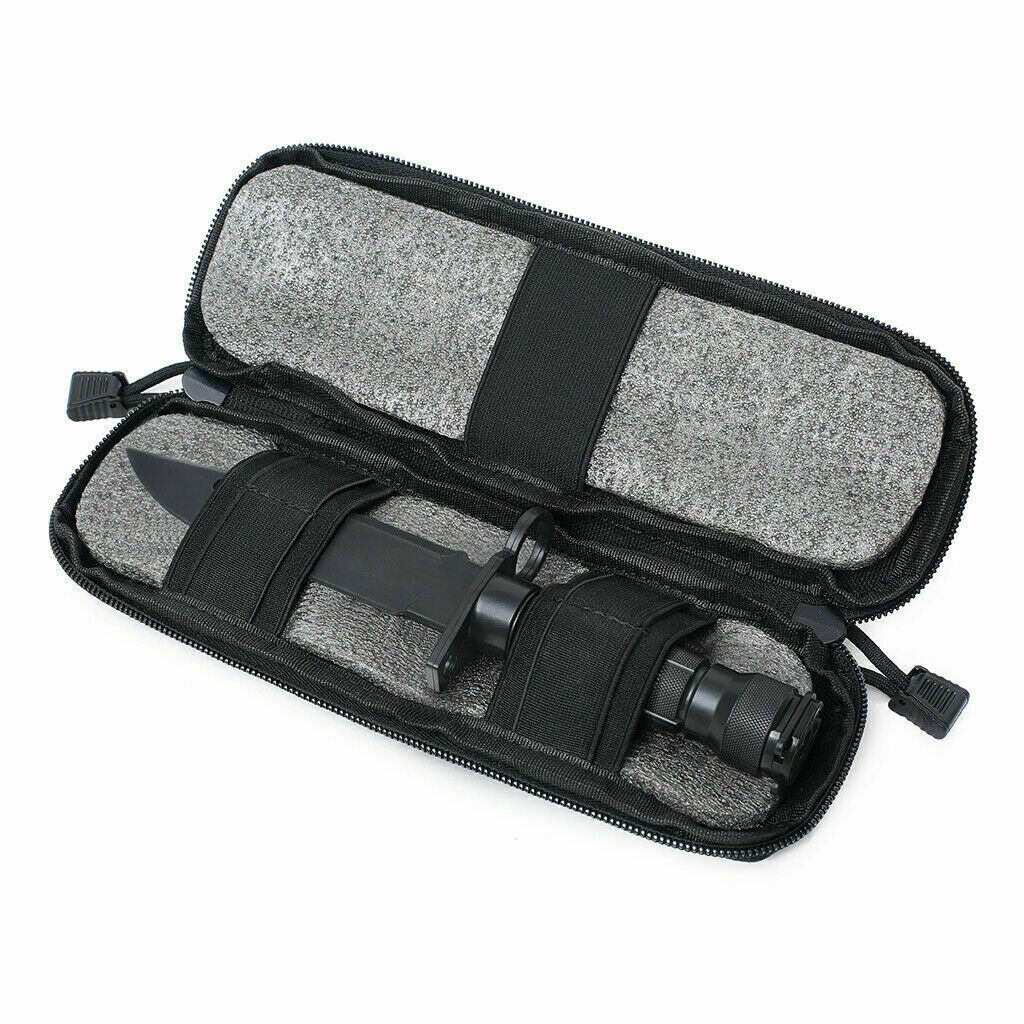 Tactical Molle Pouch Military Knife Sheath Waist Pack EDC Tool Flashlight Holder