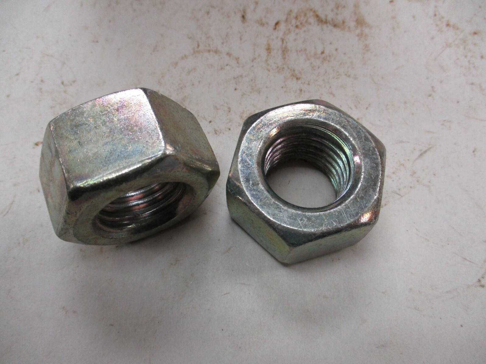 7/8"- Heavy Zinc Finish Grade unknown Hex Nut- qty 30  NEW!