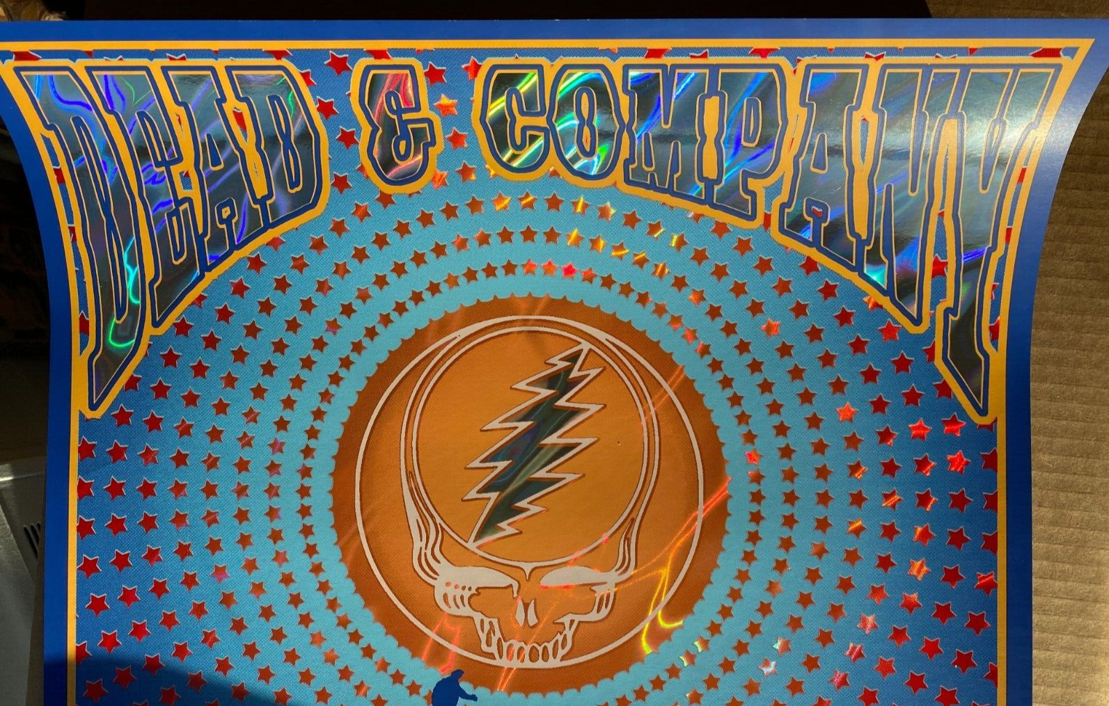 OFFICIAL Dead & Company Dallas TX 2017 RAINBOW FOIL Show Poster SIGNED S/N #/910