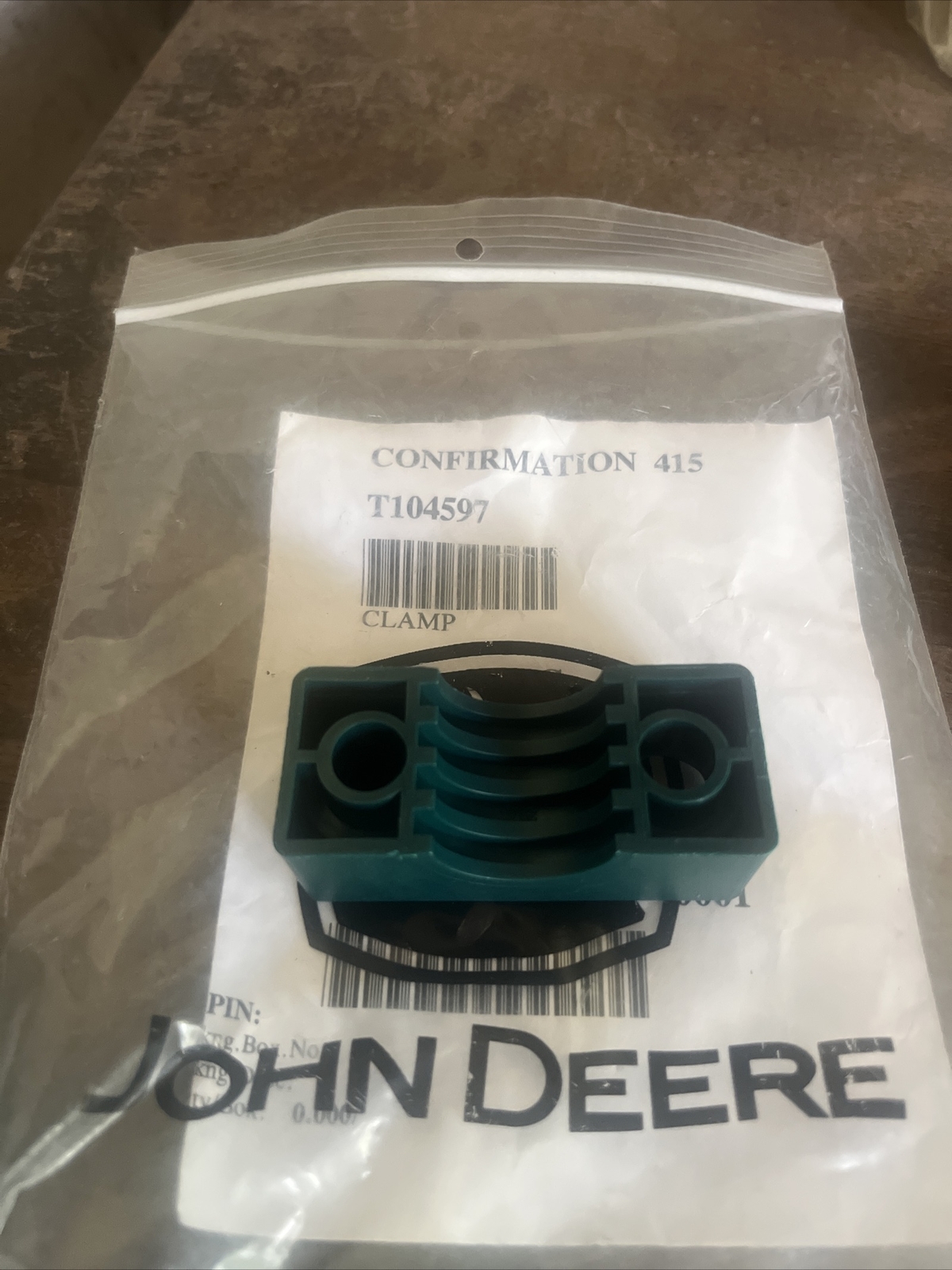 NOS John Deere OEM Clamp T104597