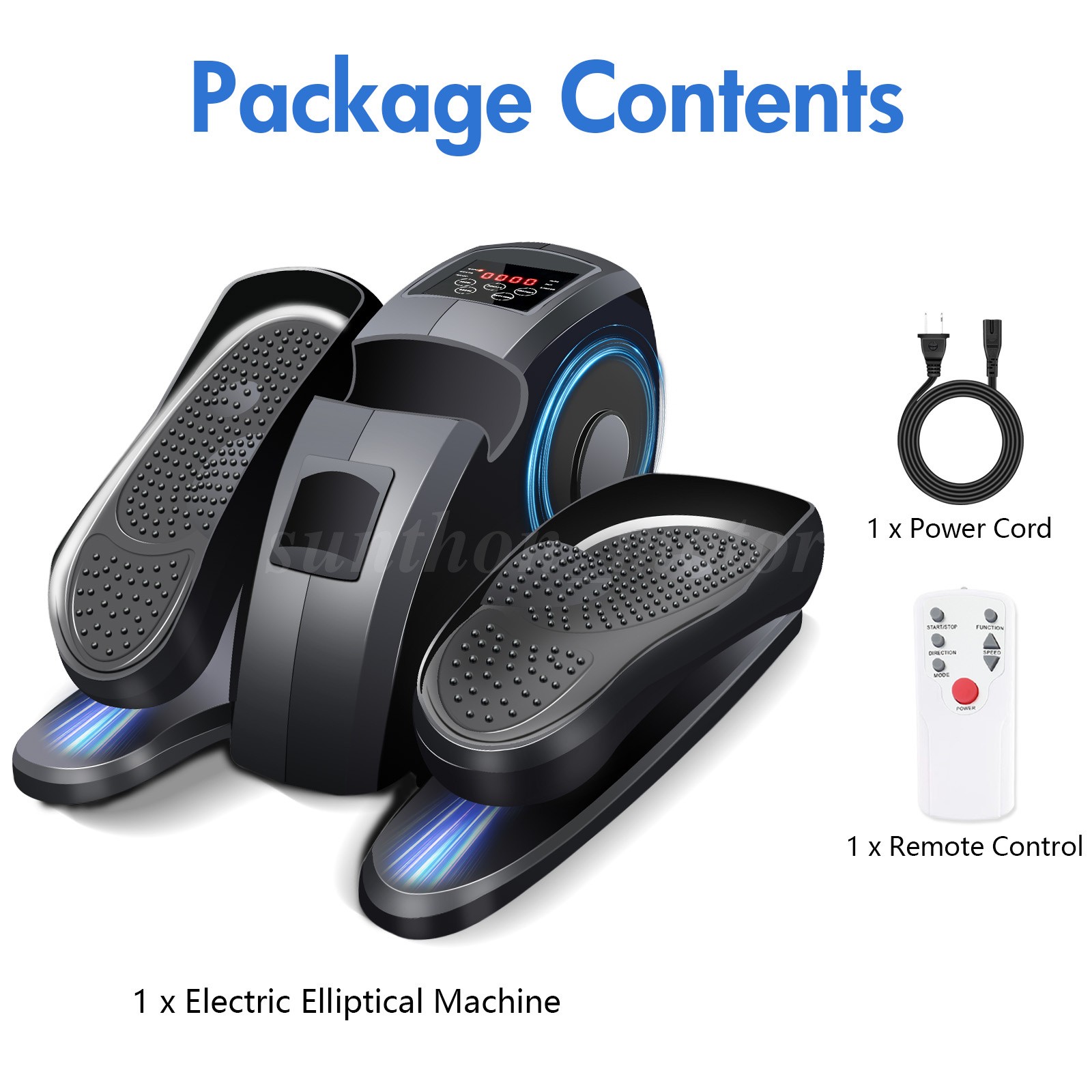 Ellipse Electric Elliptical Machine Under Desk Leg Exerciser Fully Assembled LCD