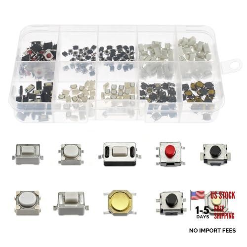 250 Pcs 10 Value Micro Momentary Switch Tactile Tact Touch 250PCS (10 Values)