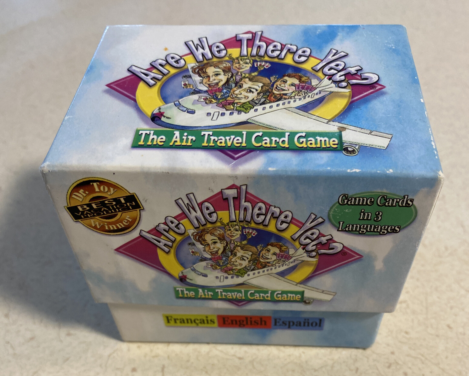ARE WE THERE YET?  The Air Travel Game Cards 3 Languages English Spanish French