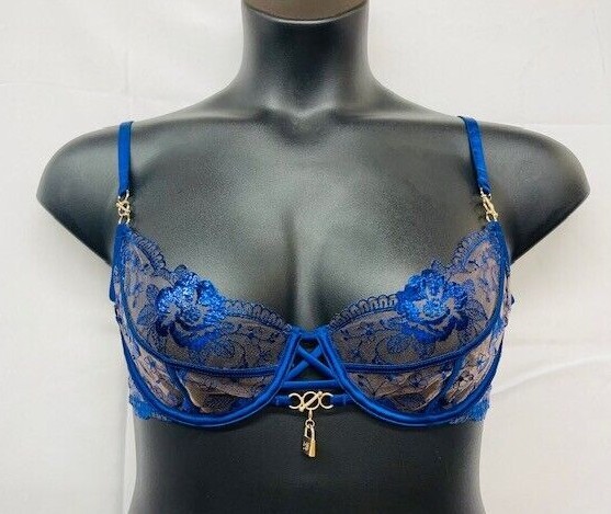 Honey Birdette Jules Navy Bra, CHOOSE SIZE- NEW WITH TAGS