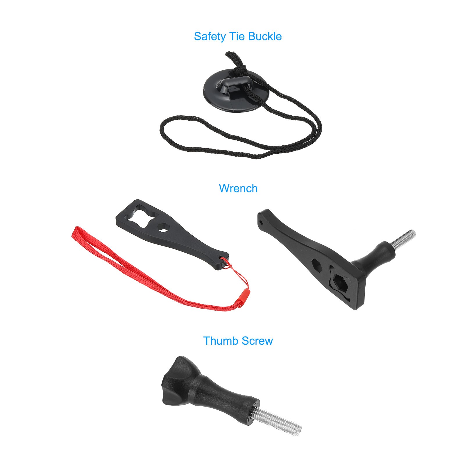 19Pcs Action Camera Mount Accessories Kit Adhesive Tripod Curved Flat Mount