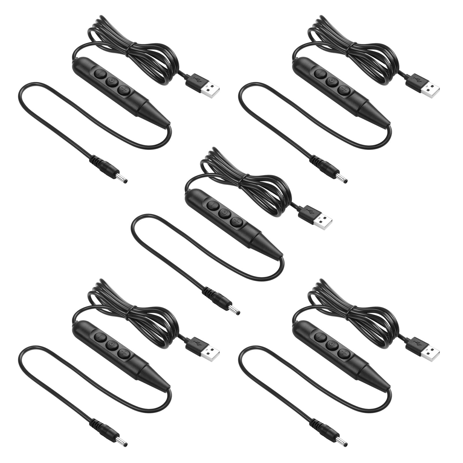 5 PCS USB Male On/Off Switch To DC35135 Cable 2.0 To 3.5mm x 1.35mm 4.9FT