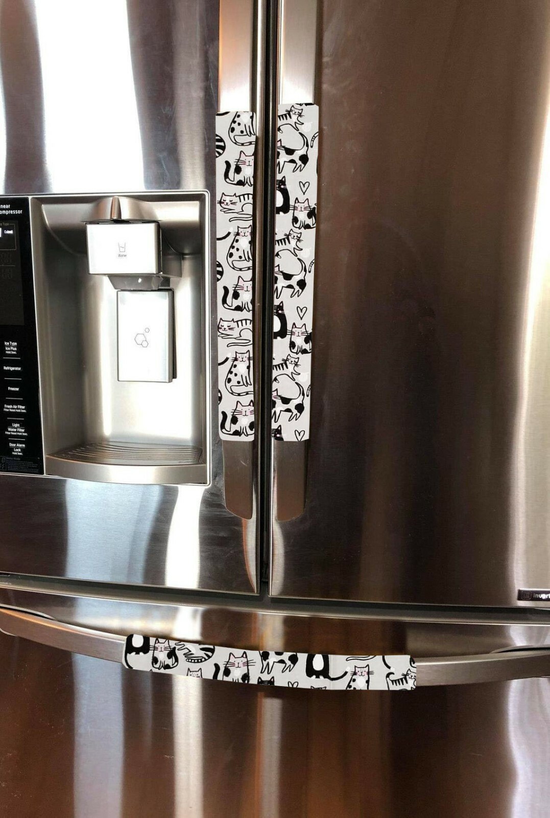 Cats on Gray Refrigerator Oven Dishwasher Handle Covers
