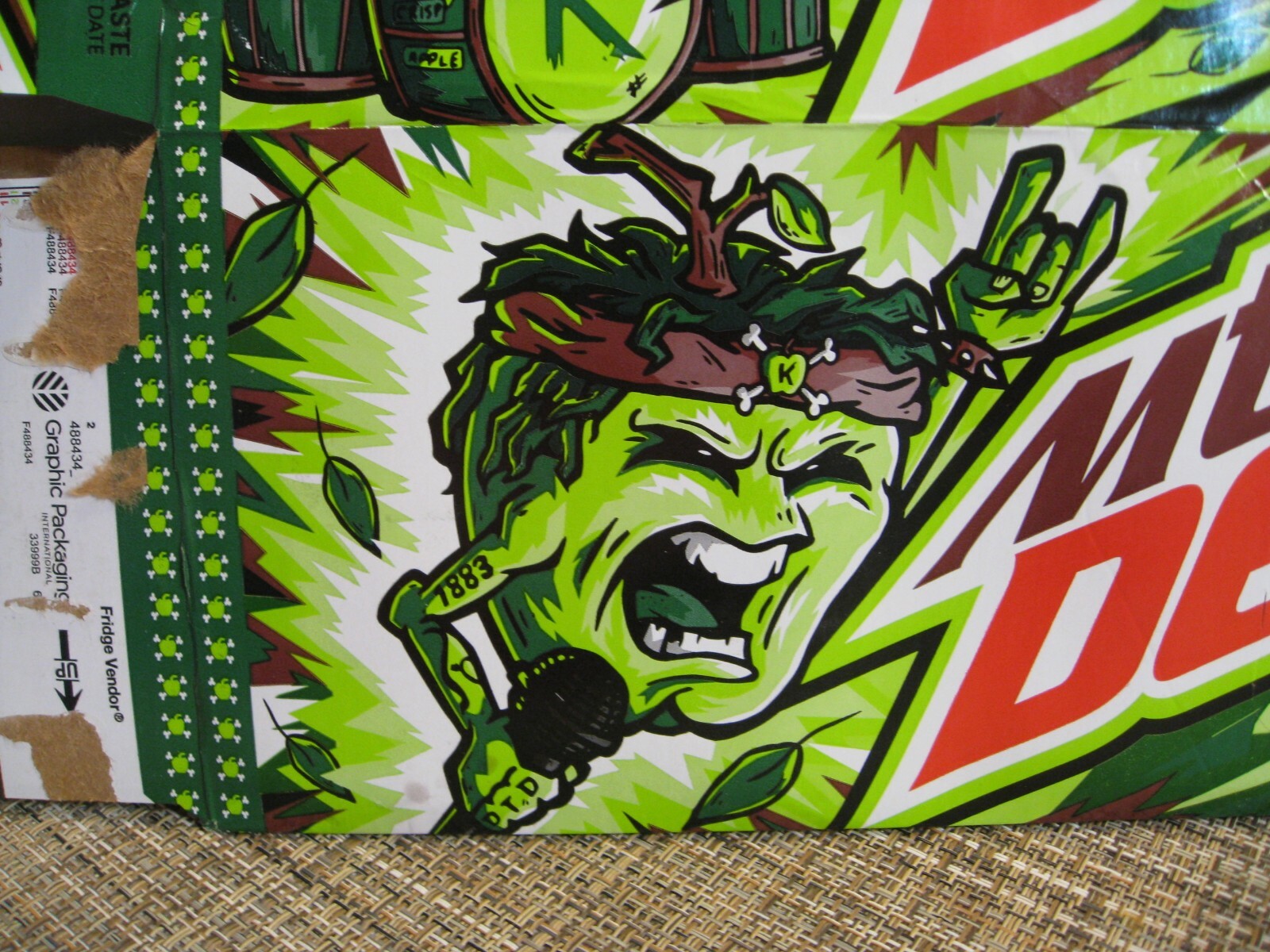 Mountain Dew EMPTY Box Carton - Thrashed Apple - 2022