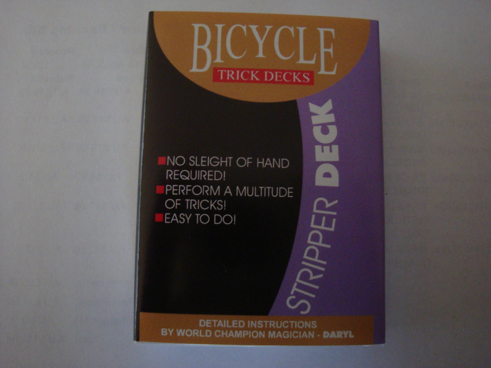 STRIPPER BICYCLE BLUE 809 MANDOLIN BACK DECK OF PLAYING CARDS GAFF MAGIC TRICKS