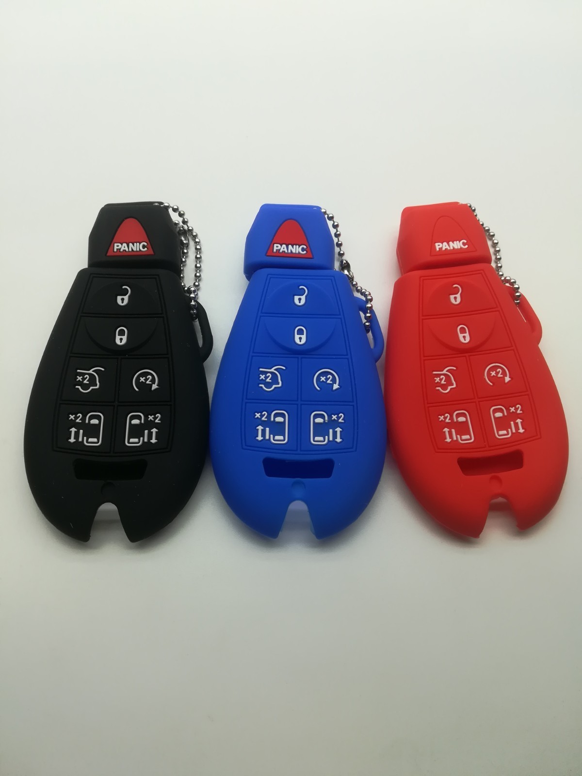 3*Silicone Fob Key Cover for 2008-2020 Dodge Grand Caravan Chrysler Town&Country
