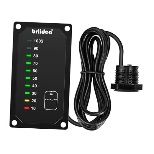 RV Tank Sensor Monitor Panel, RV Water Tank Level Monitor with Non WiFi black