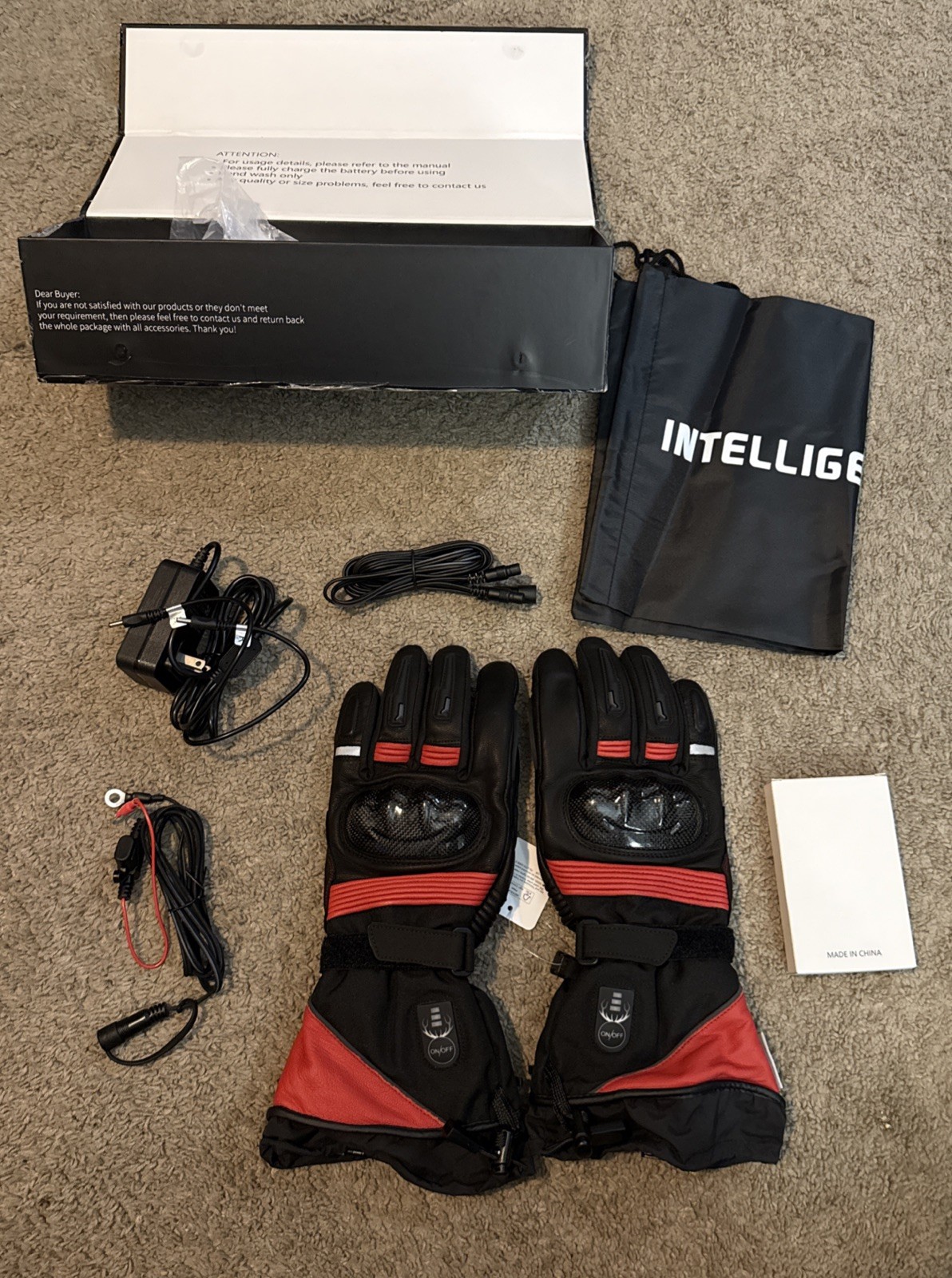 SNOW DEER Heated Motorcycle Gloves XL Men Women,Rechargeable Electric Heating