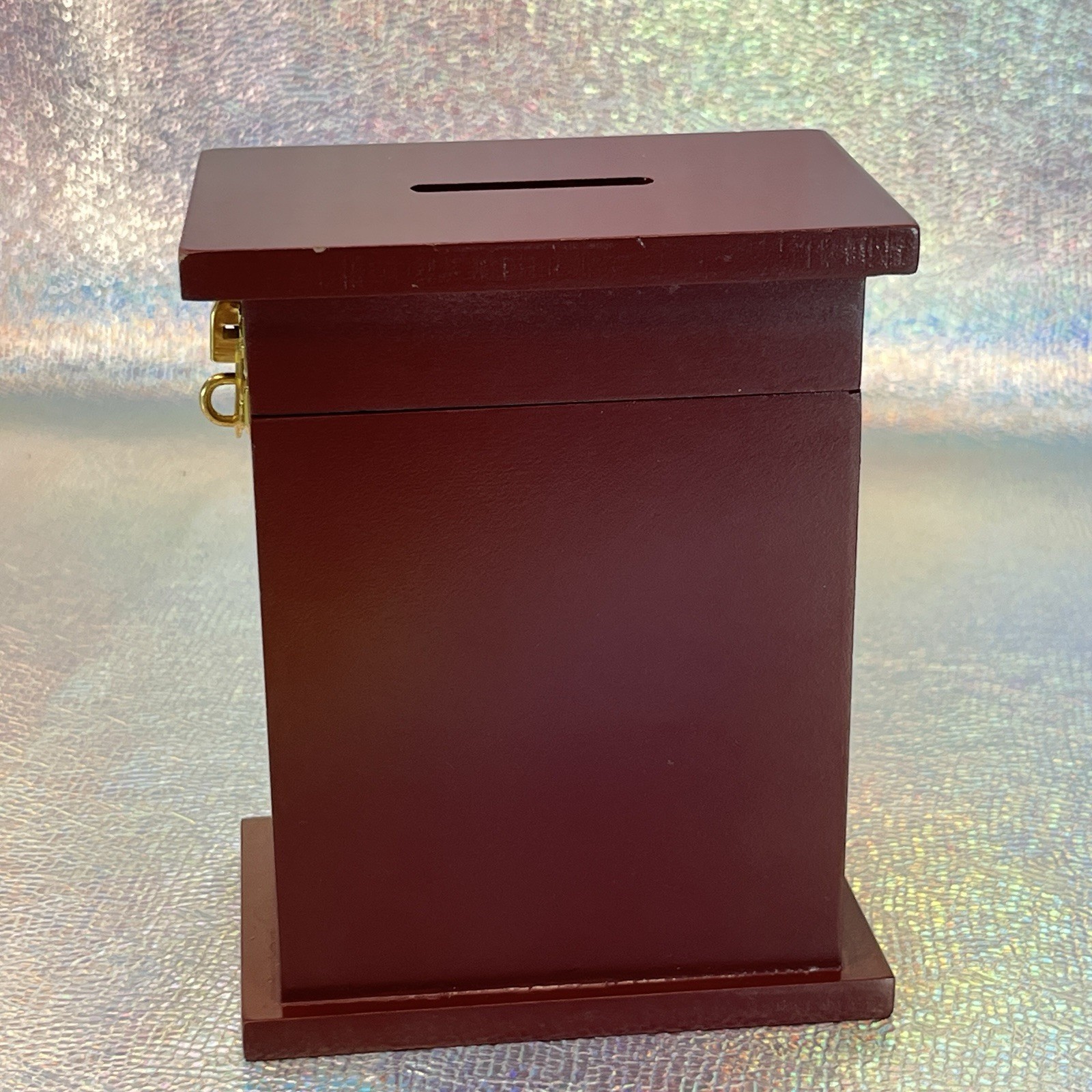 MAHOGANY TZEDAKA BOX